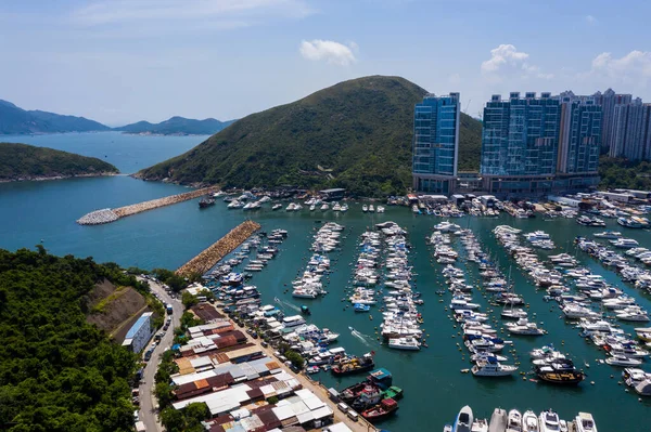 Vista Superior Abrigo Tufão Hong Kong — Fotografia de Stock