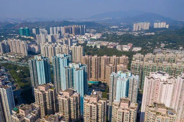 Hong Kong Şehrinin Hava Görüntüsü — Stok fotoğraf