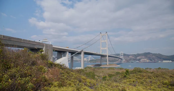 Pont Suspendu Tsing Hong Kong — Photo