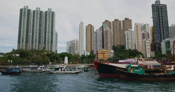 Aberdeen Hongkong Mai 2021 Fährüberfahrt Durch Die Bucht Von Aberdeen — Stockfoto