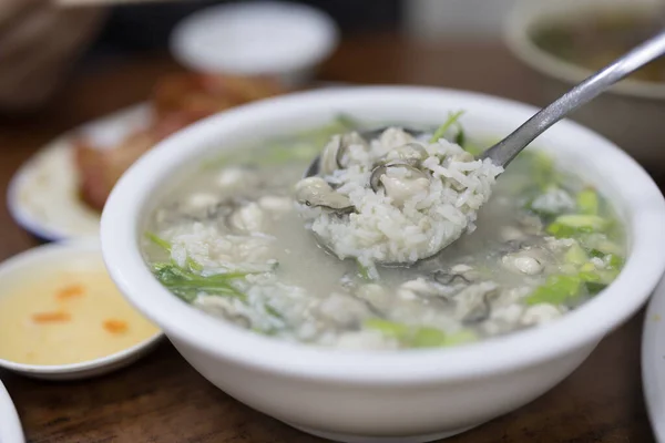 Chaozhou Mutfağı Istiridye Çorbası Kasede — Stok fotoğraf
