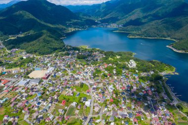 Ishigaki Adası, Japonya - 18 Haziran 2019: Ishigaki Adası 'nın en üst manzarası