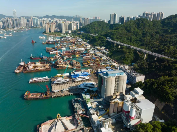 Tsing Hong Kong Noviembre 2021 Fábrica Barcos Hong Kong — Foto de Stock