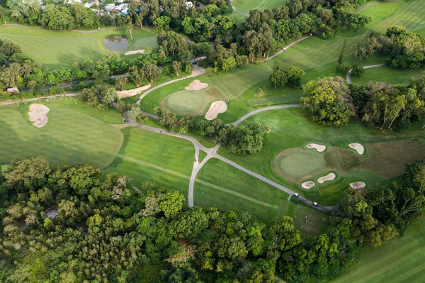 Blick Von Oben Auf Den Golfplatz — Stockfoto