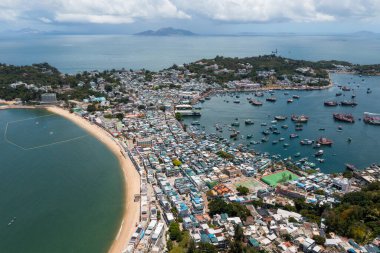 Cheung Chau adasının en iyi manzarası.