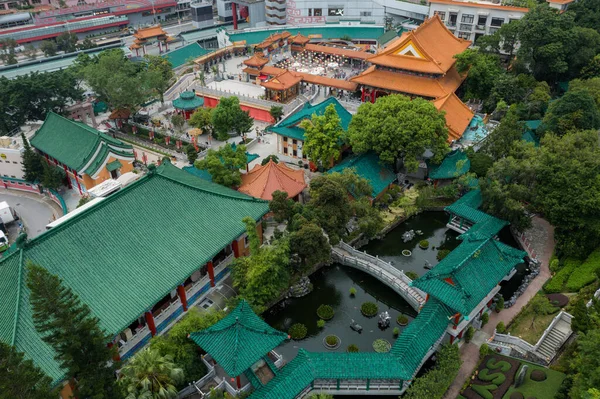 Wong Tai Sin Hong Kong Juillet 2021 Vue Dessus Temple — Photo