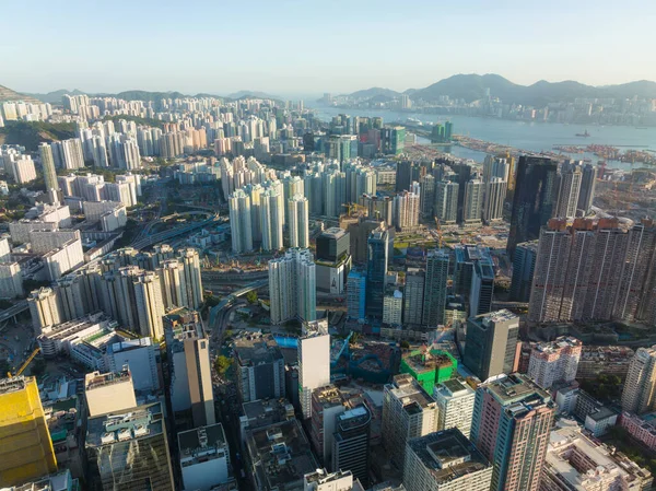 Hong Kong Prosinec 2021 Pohled Shora Město Hongkong — Stock fotografie