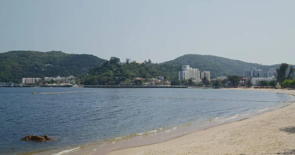 Onda Mar Sobre Praia Areia — Fotografia de Stock