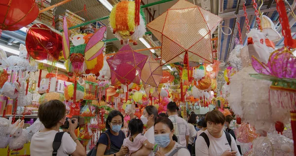 Yuen Long Hong Kong Septembre 2021 Vente Une Lanterne Traditionnelle — Photo