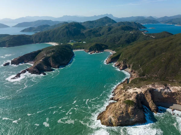 Drönaren Flyger Över Hong Kong Sai Kung — Stockfoto