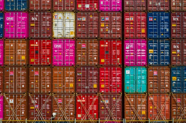 Stack Containers Harbor — Stock Photo, Image