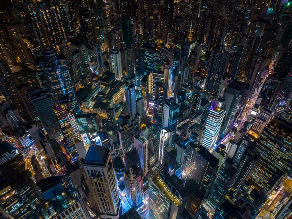 Central Hong Kong December 2021 Top View Hong Kong City — Stock Photo, Image