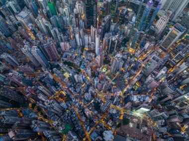 Hong Kong şehrinin en iyi manzarası.