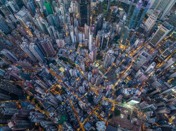 Top Donw View Hong Kong City — Stock Photo, Image