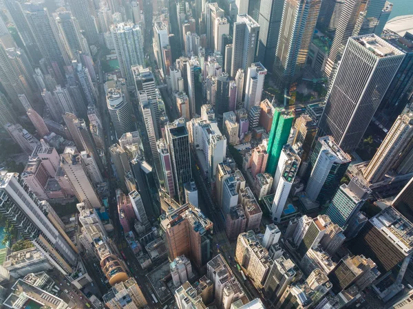 Wan Chai Hong Kong Dezembro 2021 Vista Cima Para Baixo — Fotografia de Stock