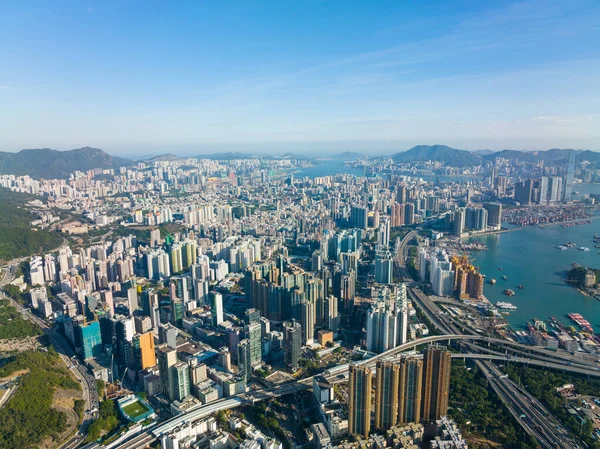 Vista Superior Ciudad Hong Kong —  Fotos de Stock