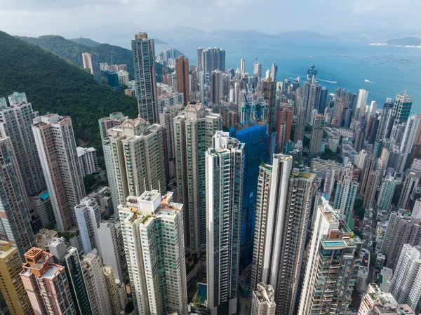 Central Hong Kong Diciembre 2021 Vista Arriba Hacia Abajo Ciudad —  Fotos de Stock