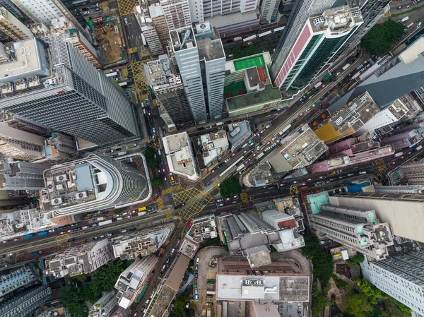 ワンチャイ 12月2021 香港の都市のトップビュー — ストック写真