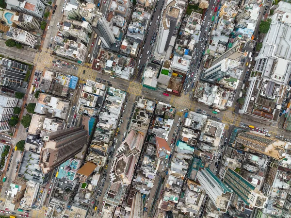 Blick Von Oben Auf Die Stadt Hongkong — Stockfoto