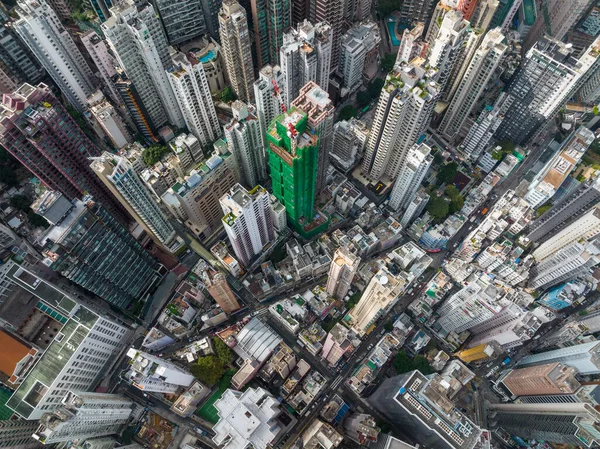 Central Hong Kong December 2021 Top View Hong Kong City — 图库照片
