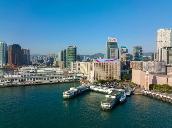 Tsim Sha Tsui Hongkong Dezember 2021 Drohnenflug Über Hongkong — Stockfoto