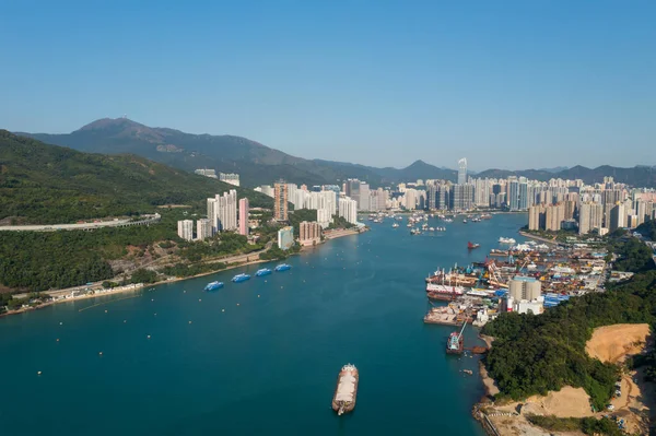 Hong Kong Novembro 2021 Fábrica Fabricação Barcos — Fotografia de Stock