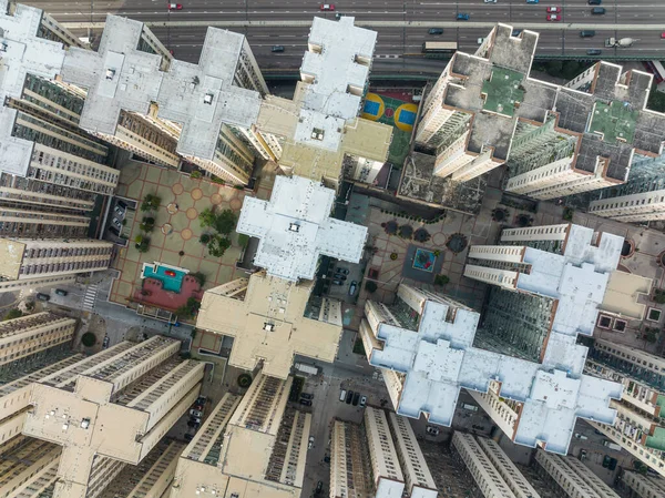 Вид Сверху Жилой Район Гонконга — стоковое фото
