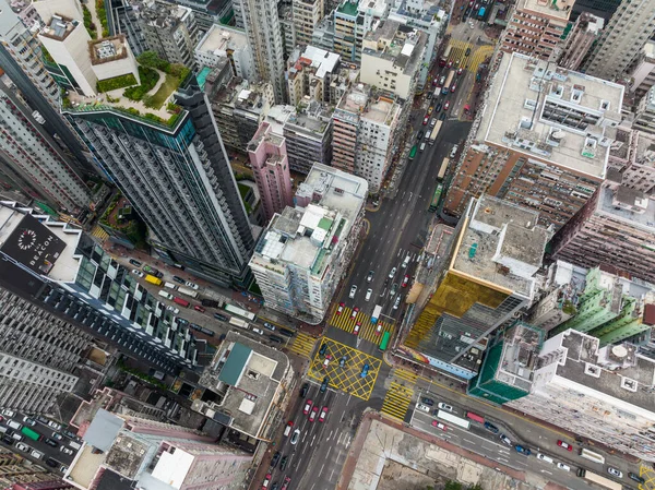 Mong Kok Hong Kong Enero 2022 Vista Superior Ciudad Hong — Foto de Stock