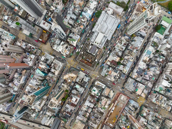 Вид Сверху Город Гонконг Коулун — стоковое фото