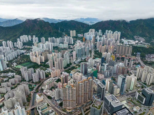 Vue Aérienne Côté Hong Kong Kowloon — Photo