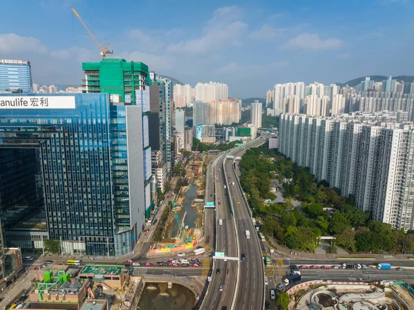 Квон Тонг Гонконг Грудня 2021 Гонконзький Діловий Район Коулуні — стокове фото