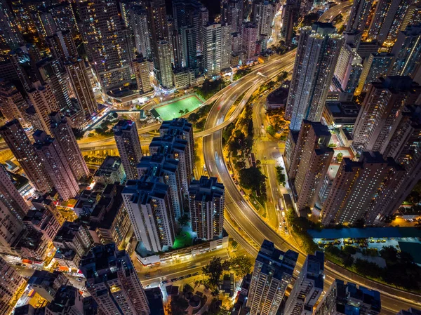 香港シティのトップダウンビュー — ストック写真