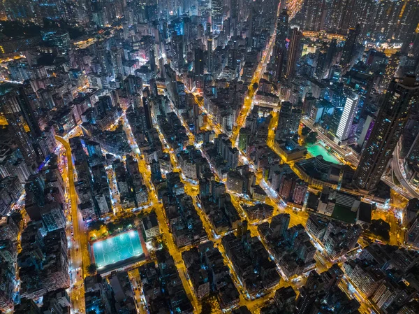 香港深水 2021年12月28日 香港城市夜景尽收眼底 — 图库照片