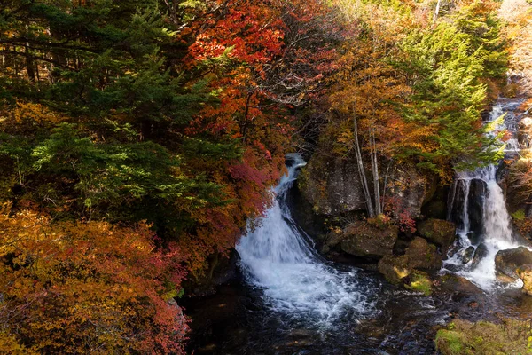 Flusskaskade Herbst — Stockfoto