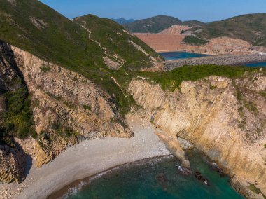 Hong Kong Global Geopark 'ın hava görüntüsü