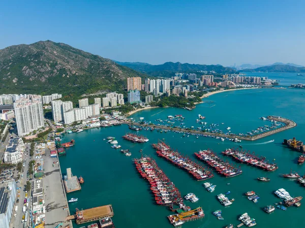 Vista Superior Bahía Pico Del Castillo Hong Kong —  Fotos de Stock