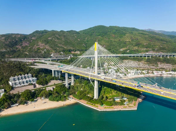 Blick Von Oben Auf Die Ting Kau Brücke — Stockfoto