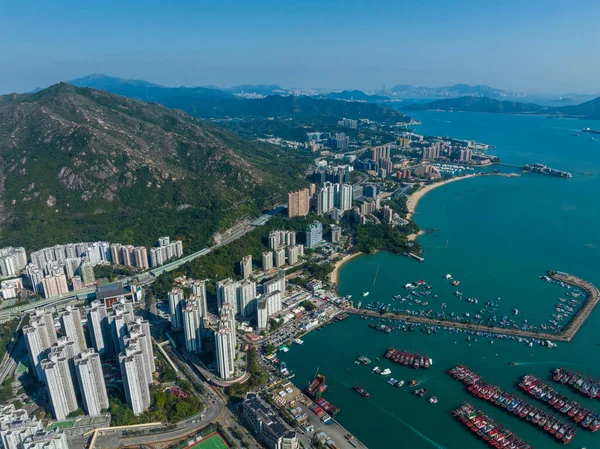 Vista Superior Bahía Pico Del Castillo Hong Kong —  Fotos de Stock