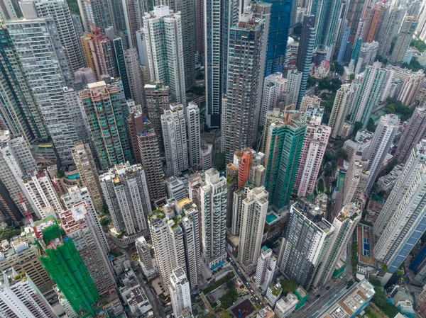 Κεντρικό Χονγκ Κονγκ Δεκεμβρίου 2021 Αεροφωτογραφία Της Πόλης Του Χονγκ — Φωτογραφία Αρχείου