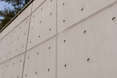 Açık havada beton gri duvar