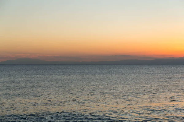 Mar Del Océano Con Hora Puesta Del Sol — Foto de Stock