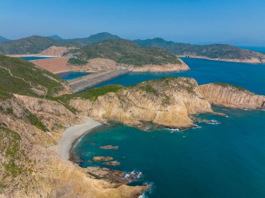 Hong Kong Global Geopark 'ın hava görüntüsü