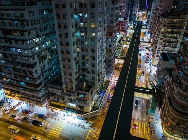 Mong Kok Hong Kong Janvier 2022 Vue Haut Bas Ville — Photo
