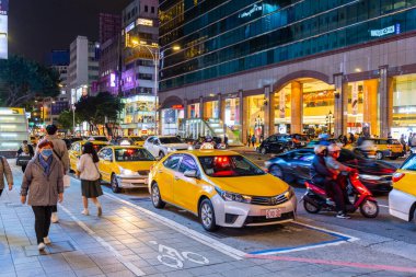 Taipei, Tayvan - 27 Şubat 2022: Taipei şehrinin Zhongshan ilçesi