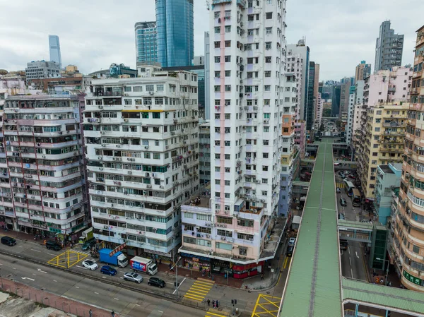 Mong Kok Hong Kong Kasım 2022 Hong Kong Şehrinin Yukarıdan — Stok fotoğraf
