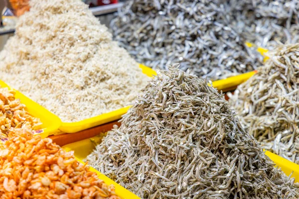 Dried Seafood Selling Street Market — Stockfoto