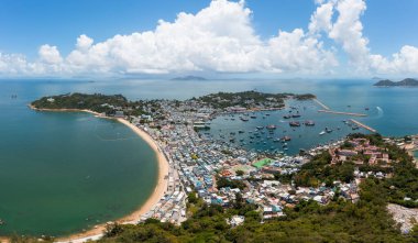 Cheung Chau adasının en iyi manzarası.