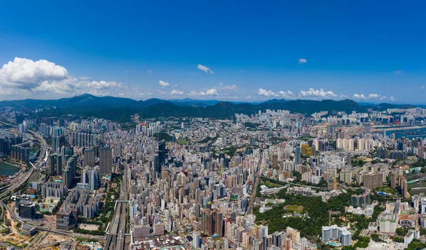 Vista Superior Hong Kong Lado Kowloon —  Fotos de Stock
