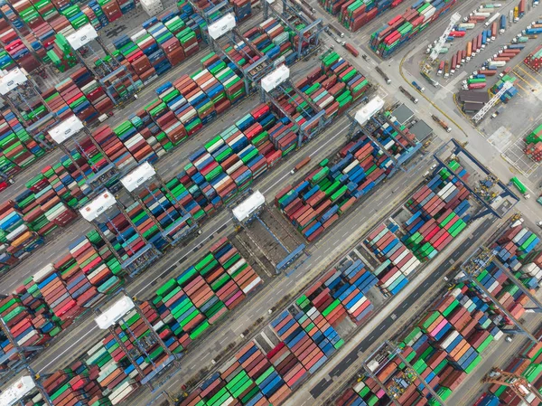 Hong Kong January 2021 Hong Kong Cargo Terminal Port — Foto de Stock