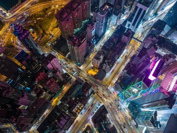 Causeway Bay Hong Kong Enero 2022 Vista Superior Del Tráfico —  Fotos de Stock